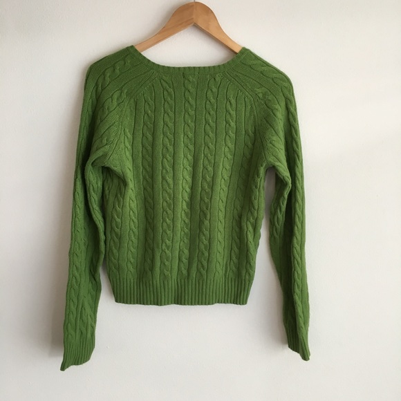 Jcrew v neck long sleeve sweater cable - Picture 3 of 3